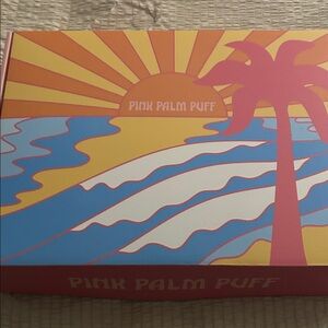 Pink Palm Puff Colorful Box